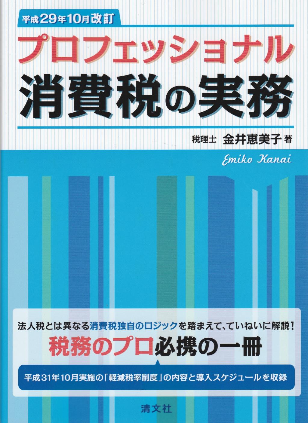 プロフェッショナル 消費税の実務　平成29年10月改訂