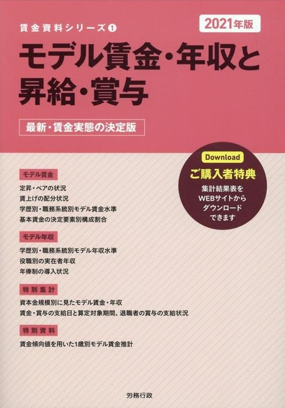 モデル賃金・年収と昇給・賞与 2021年版