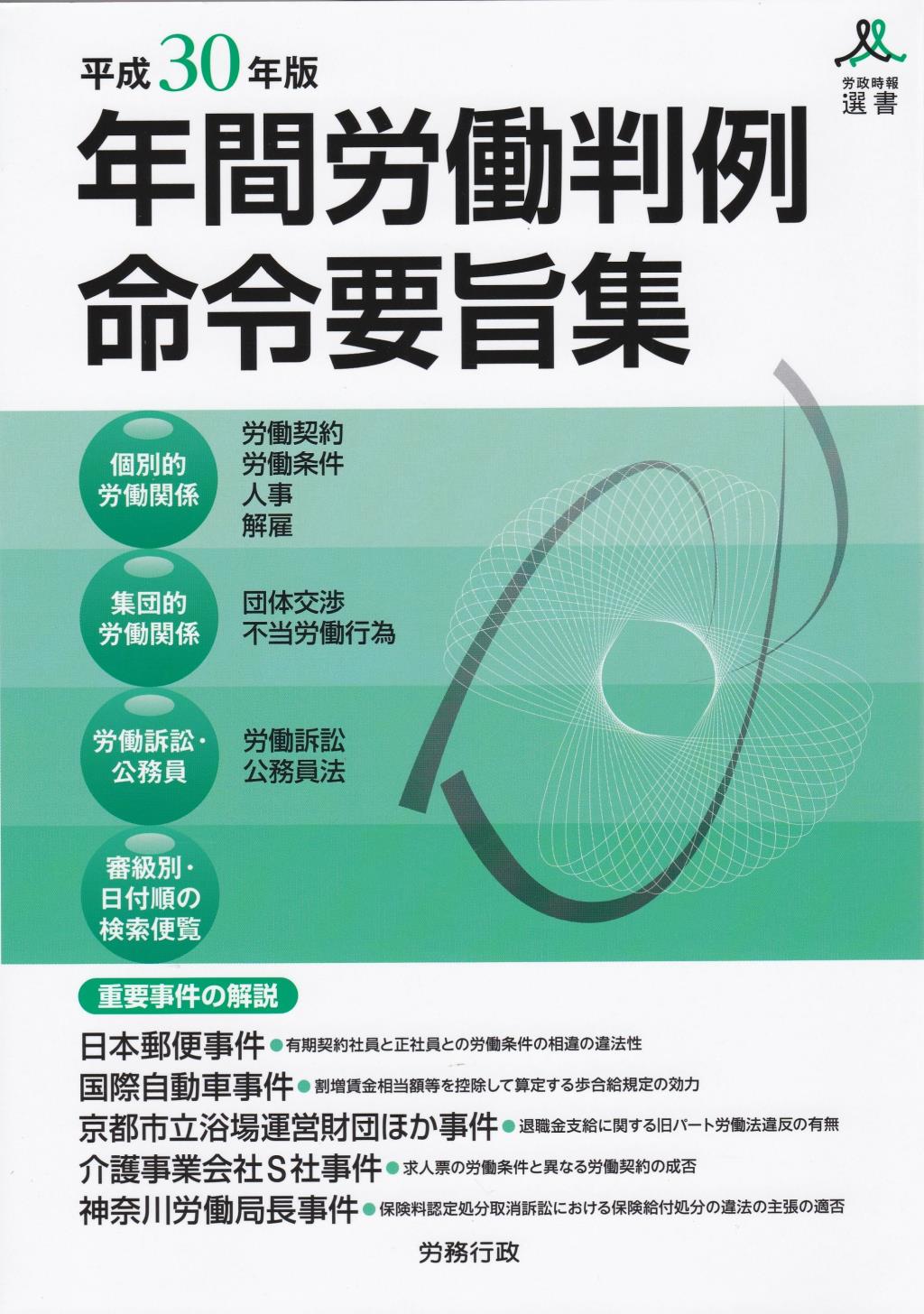 平成30年版　年間労働判例命令要旨集